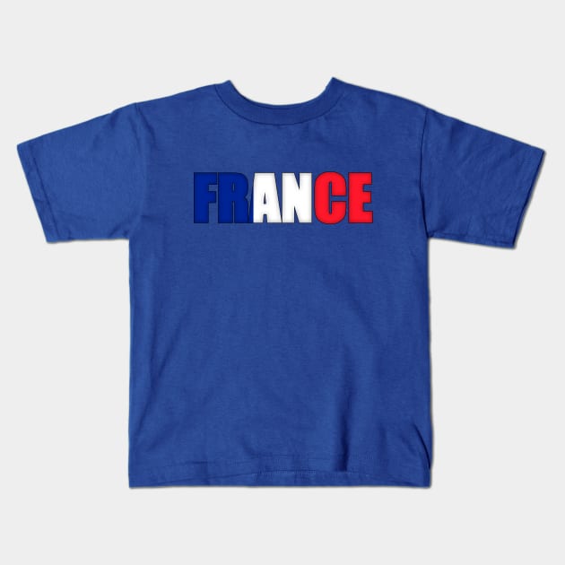 France Kids T-Shirt by SeattleDesignCompany